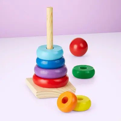 Jouet en Bois - WoodenToys™ - Tour arc - en - ciel - Mon Eveil Bébé